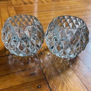 ⭐️SET OF 2⭐️ Heavy Glass Votive Candle Holders